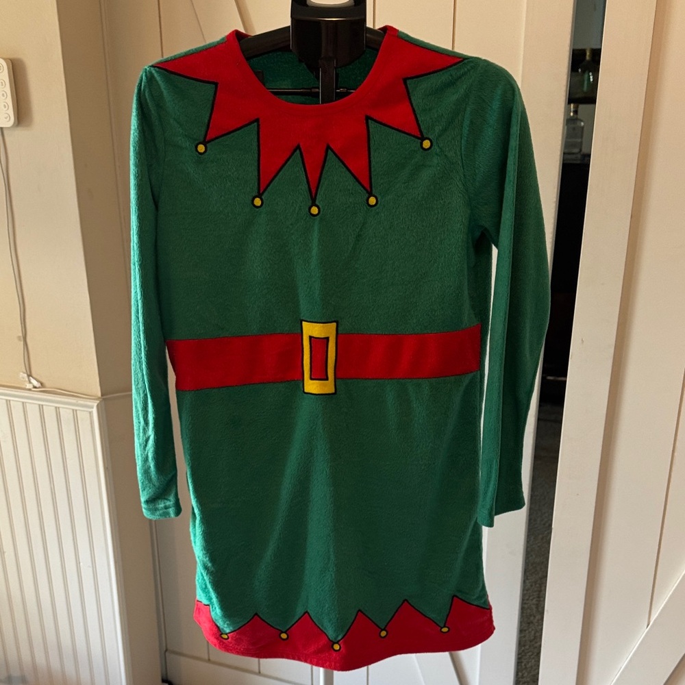 Joe Boxer Women's Christmas Holiday Dorm Sleep Pajama Shirt -  ELF S